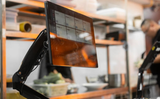 Kitchen screen on a Sunmi display
